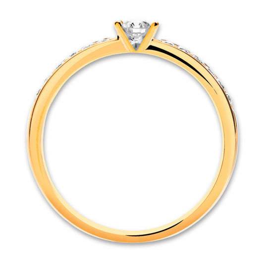Bague or 750 avec diamants