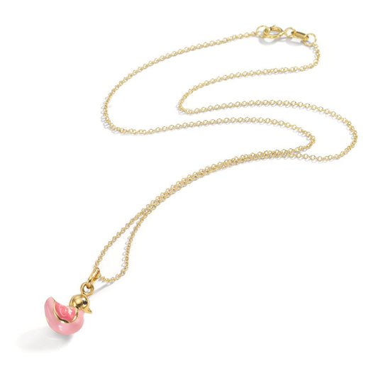 Chaînette avec pendentif Or jaune 18K Laqué 36 cm