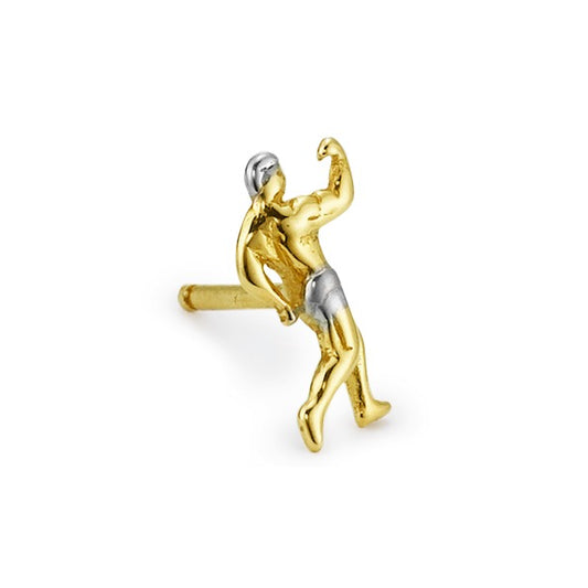 Clous d'oreille à l'unité Or jaune 18K Musculation, Lutte