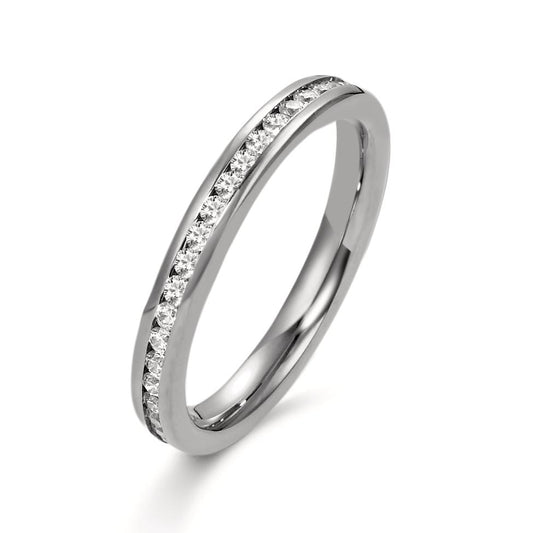Bague d'éternité Acier inoxydable Zircone